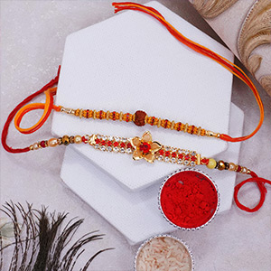 Golden Rakhi Buy Golden Rakhi For Brother Online Rakhibazaar