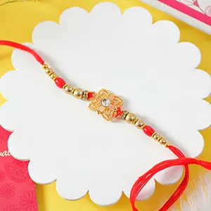 Golden Blossom Rakhi