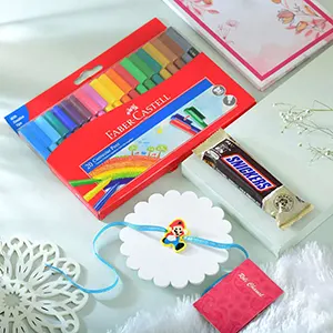 Mario Kids Rakhi with 2 Snickers and Colours