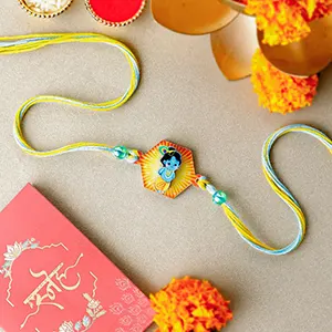 Enchanting Love in 3D Krishna Rakhi