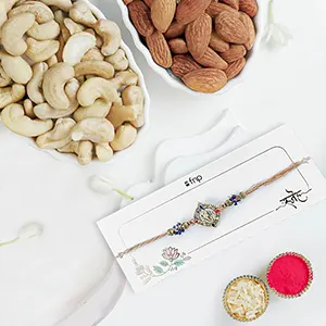 Celestial Ganesha Serenade Rakhi with Almonds and Cashew