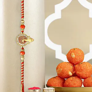 Ethereal Ganesha Harmony Rakhi N Motichoor Laddoo