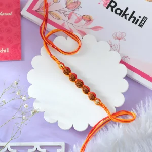 Premium Five Rudraksha Rakhi