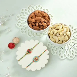 Pack of 2 Rakhi with Assorted Dryfruits