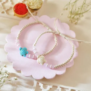 Premium Lucky Turtle Rakhi Set