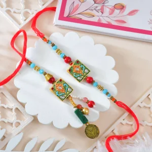 Premium Exquisite Bhaiya Bhabhi Rakhi Set