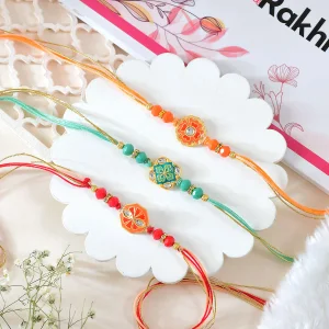 Pack of 3 Floral Shape Rakhi