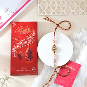Single Rakhi With Lindt Chocolate