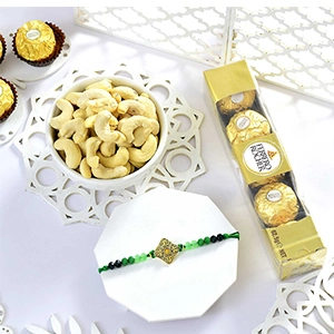 Traditional Rakhi With Ferrero & Cashew