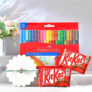 Ganesha Rakhi with Kitkat & Colors