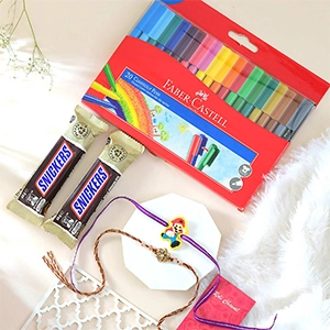 Set of 2 Rakhi With Snickers & Colors