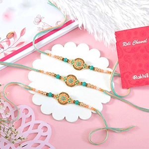 Set of 3 Exquisite Rakhi