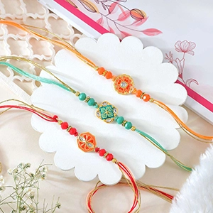 Set of 3 Enchanting Rakhi.