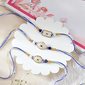 Elegant Evil Eye Rakhi Set