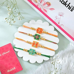 Set of Four Alluring Rakhi