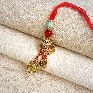 Modern Designer Lumba Bhabhi Rakhi - Jewelled Rakhi to UK