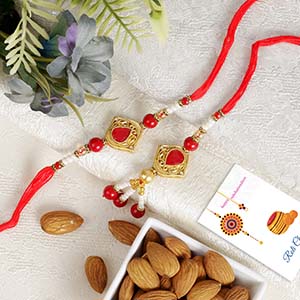 Bhaiya Bhabhi Rakhi with Almond - Antique Rakhi to UK