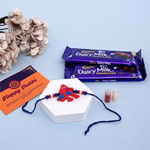 Spider Man Rakhi with Dairy Milk Bar