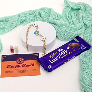 Bracelet Rakhi with 1 Dairy Milk Chocolate