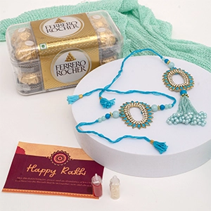 Lumba Rakhi Set with Ferrero Rocher