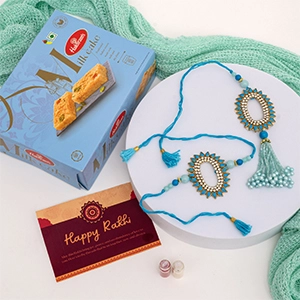 Lovely Bhaiya-Bhabhi Rakhi with Milk Cake
