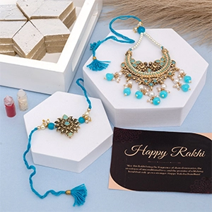 Vibrant Bhaiya Bhabhi Rakhi with Kaju Katli