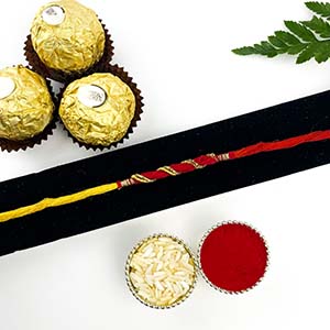 Traditional Rakhi with 3 Ferrero Rocher