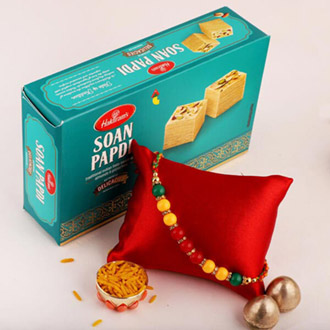 Multi Color Beaded Rakhi & Soan - Canada