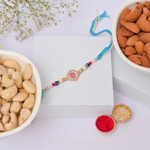 Hamsa Evil Eye Rakhi with Cashews & Almond Gift Pack