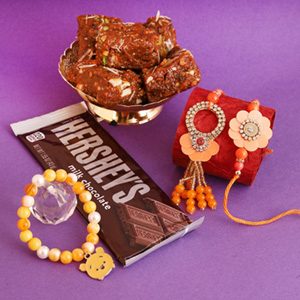 Artistic Family Rakhi Combo - Family Rakhi Set to Canada