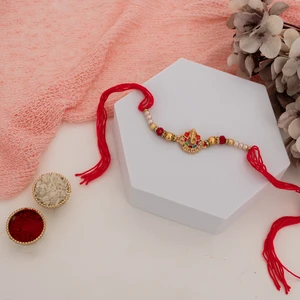 Divine Meenakari Ganesha Rakhi for Brother-Send Rakhi to Nova Scotia
