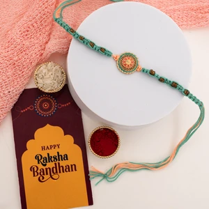Traditional Meenakari Floral Rakhi for Raksha Bandhan-Send Rakhi to Nova Scotia