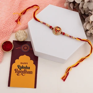 Premium AD Ganesha Rakhi for Rakhi Festival-Send Rakhi to Nova Scotia
