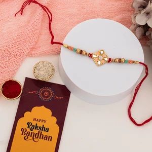 Premium Kundan Meenakari Rakhi for Rakhi Celebration
