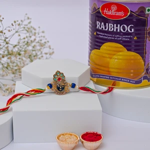Shreenathji Rakhi with Raj Bhog Sweets