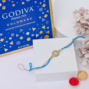 Nazarbattu Rakhi with Godiva Goldmark Chocolates