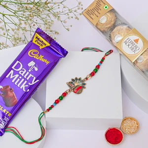 Krishna Matki Rakhi with Assorted Chocolate Gift