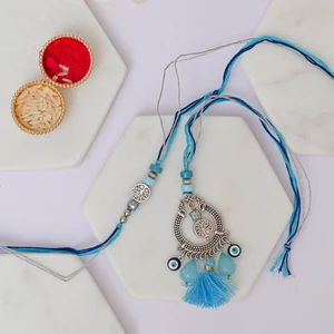 Premium Evil Eye Tree of Life Couple Rakhi Set