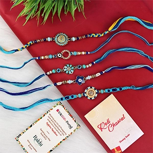 Adorable Set of 5 Rakhis