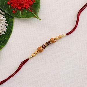 Maroon Beads Fancy Rakhi