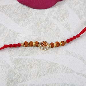 Om Diamond Traditional Rakhi - Rakhi to Europe