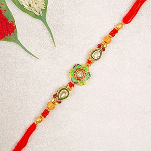 Designer Embellished Multicolour Rakhi