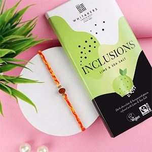 Rudraksha Rakhi with Chocolate