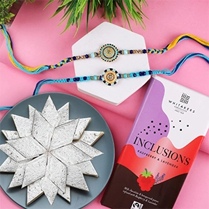 Pleasant Rakhi Set with Sweet & Chocolate