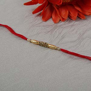 Golden Beads Rakhi