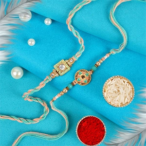 Elegant Set of 2 Rakhi