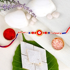 Brother Rakhi with Kaju Katli Sweet-Rakhi to Netherlands