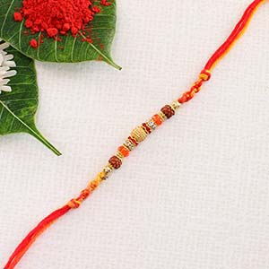 Zardosi Fancy Red Rakhi to Poland