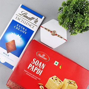 khanda Rakhi with Sweet & Chocolate