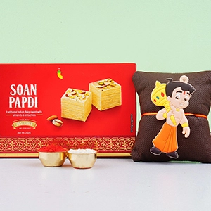 Chotta Bheem Kids Rakhi & Soan Papdi Sweet